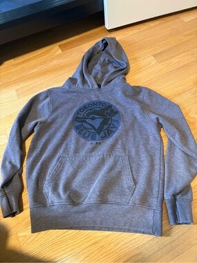 Toronto Blue Jays Boys Youth  Heather Gray Hoodie L